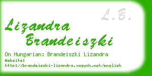 lizandra brandeiszki business card